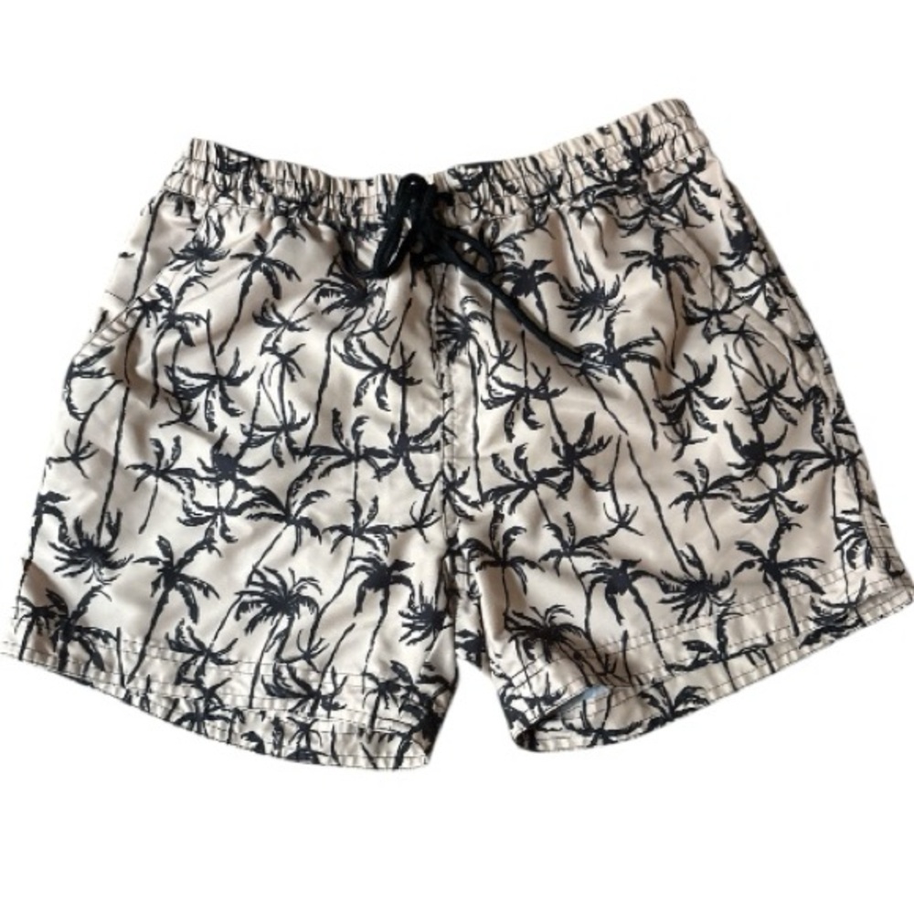 ✨ Tropical Palm Print Men's Swim Trunks ✨